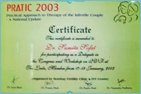 Certificates of Dr. Sumita Sofat
