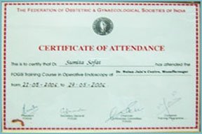 Certificates of Dr. Sumita Sofat
