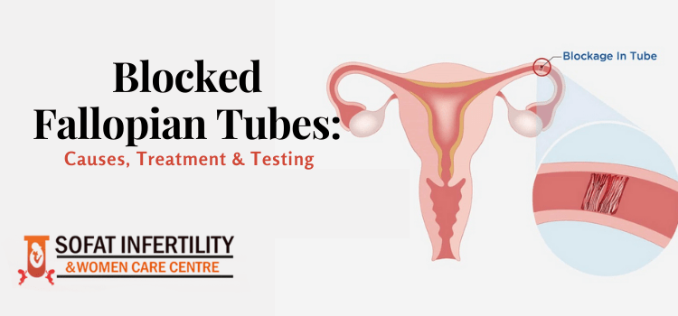 What causes blockage in the fallopian tubes? How can it be tested and treated?